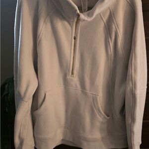 Lululemon Athletica Off-the-Shoulder Sweater in Cream